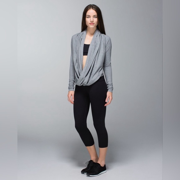 Lululemon Women’s Iconic Wrap Sweater in Grey Heather Size 4 - Picture 4 of 9